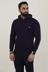 Poolo-Hoodie Warm-UP Navy Blue Tracksuit